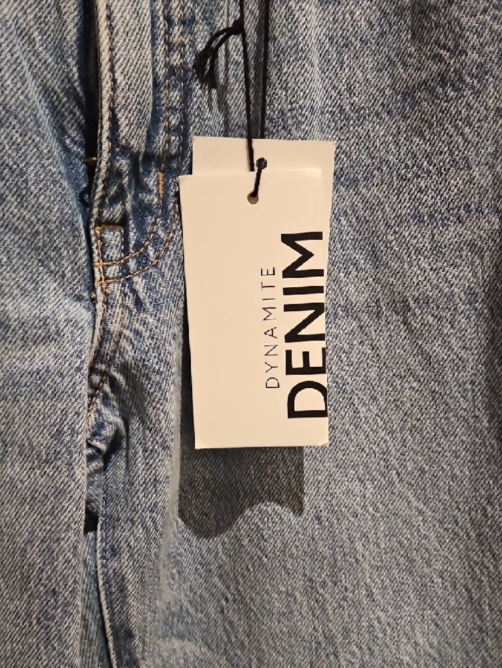 Dynamite Straight Leg Jeans in Light Wash Blue - Picture 5 of 8